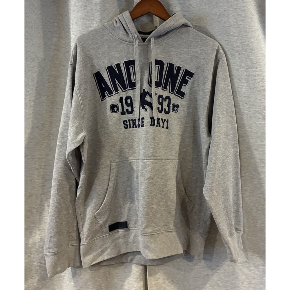 Y2K AND 1 Mens Gray Hoodie Size Medium Basketball Since Day 1 AND ONE 1993